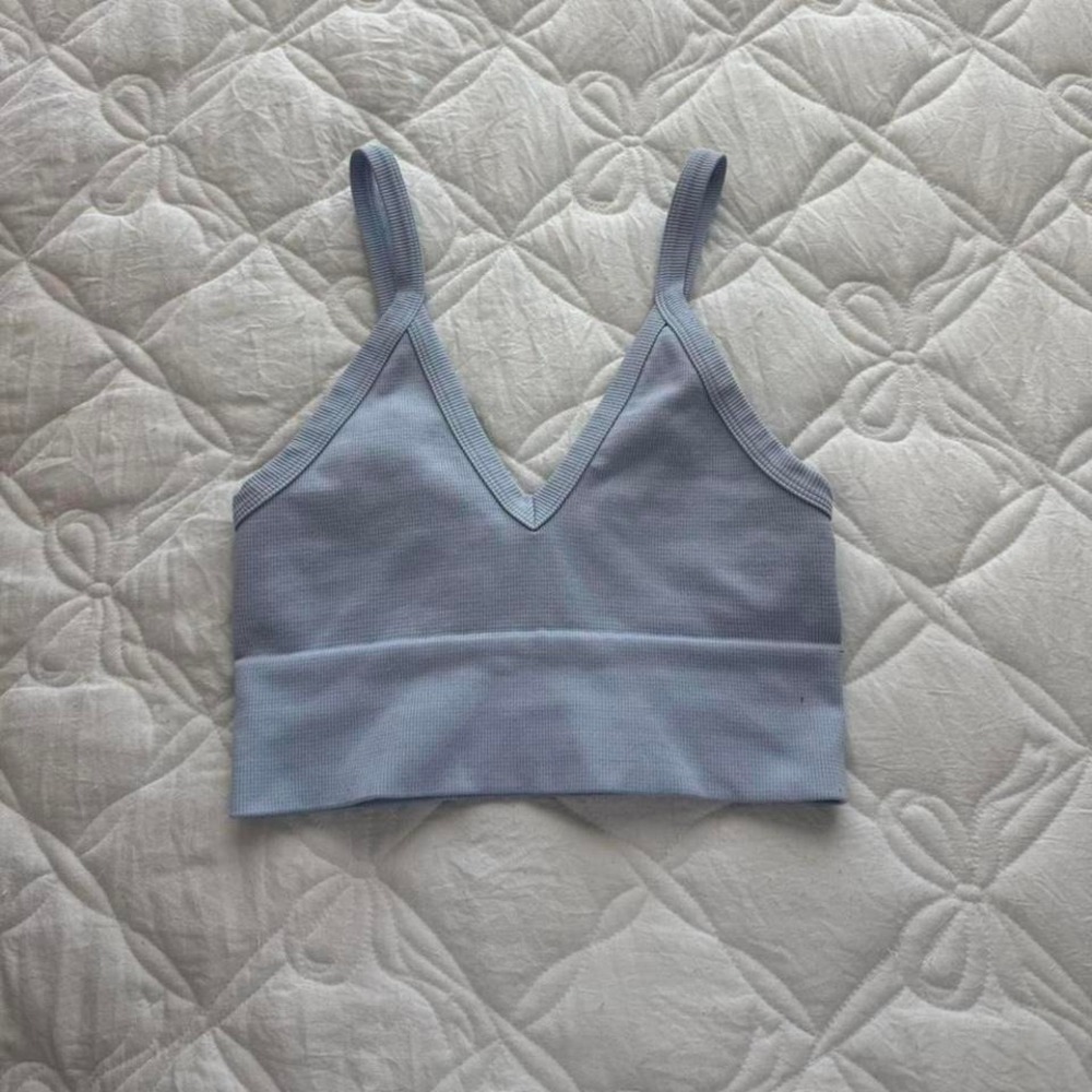 sky blue sun-kissed coconut ribbed‎ tank top